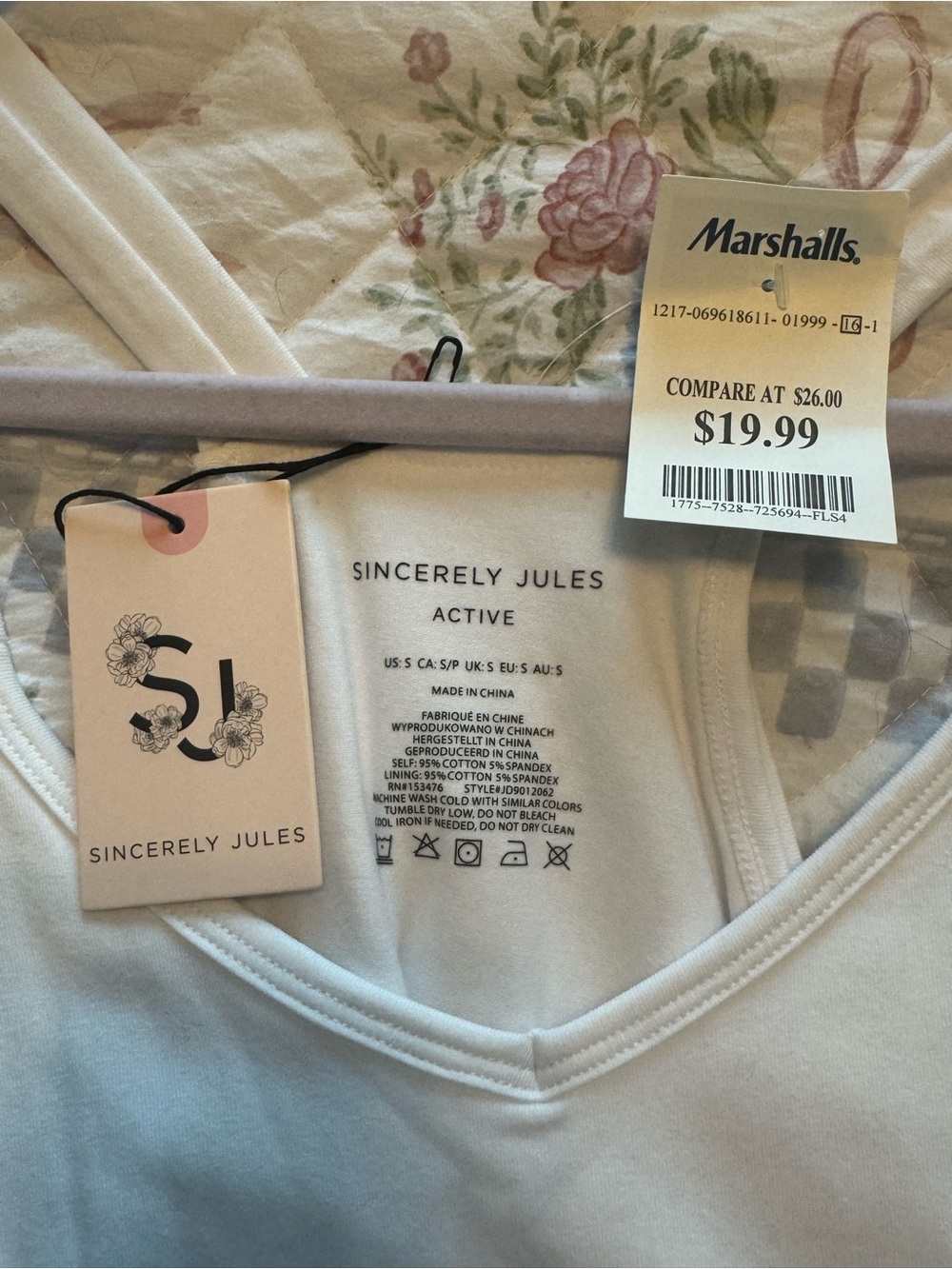 Sincerly Jules White Racerback Pocket Chemise Slip - Picture 7 of 7